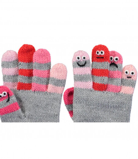 grey pink gloves kids